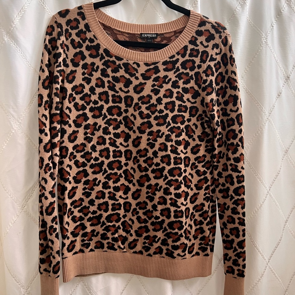 Express leopard print sweater